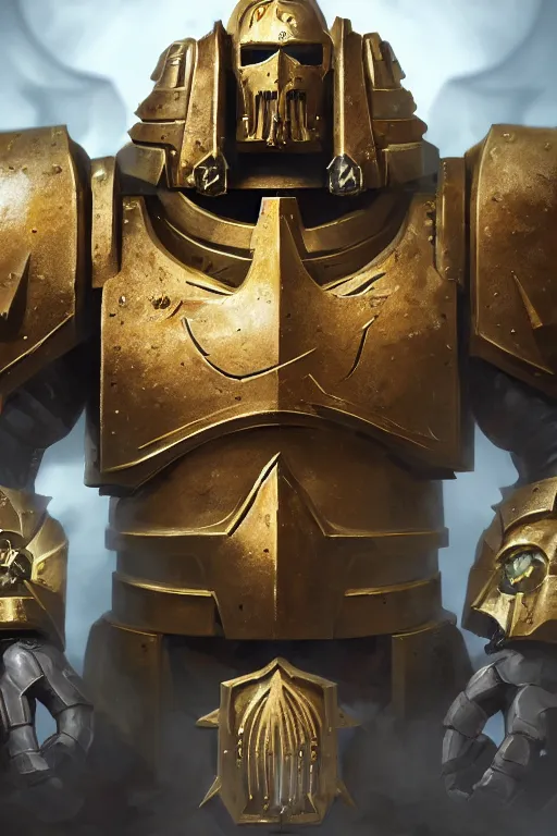 Image similar to armor portrait heros warhammer 4 0 k horus heresy fanart - the primarchs emperor by johannes helgeson animated with vfx concept artist & illustrator global illumination ray tracing hdr fanart arstation zbrush central hardmesh 8 k octane renderer comics stylized