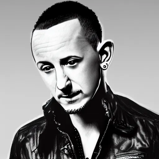 Prompt: portrait of chester bennington, singing, amazing detail, 8 k, sharp, digital art in color