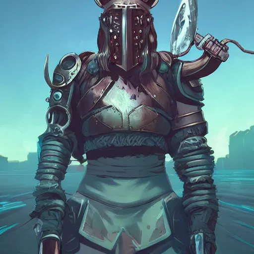 Image similar to cyberpunk viking helmet mask warrior goddess robot ninja fantasy, art gta 5 cover, official fanart behance hd artstation by jesper ejsing, by rhads, makoto shinkai and lois van baarle, ilya kuvshinov, ossdraws