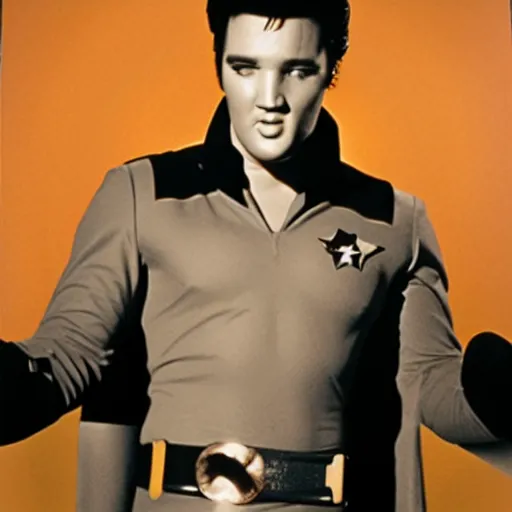 Image similar to elvis as captain kirk