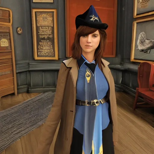 Image similar to Max Caulfield dressed as a Ravenclaw witch