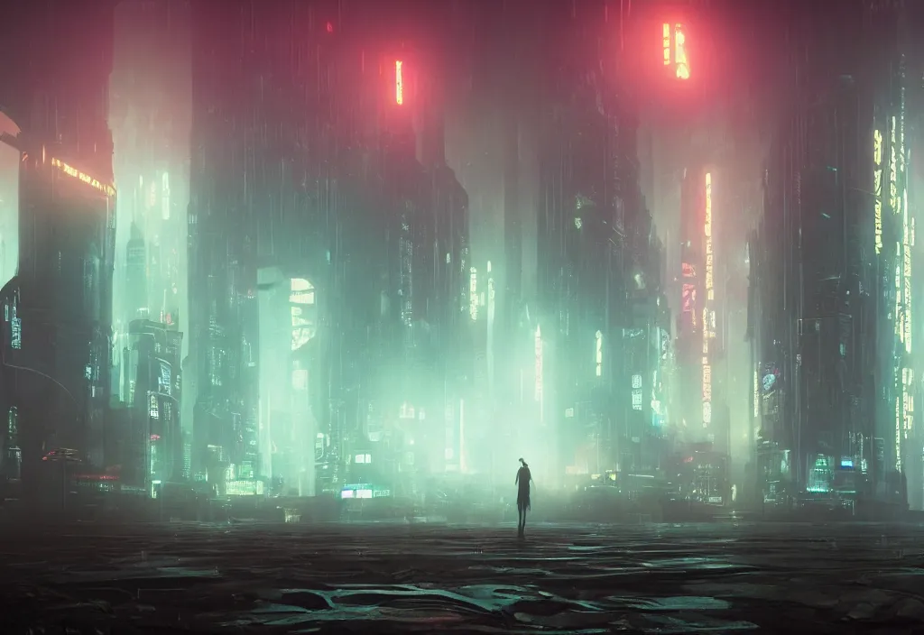 Prompt: a dramatic epic ethereal stunning beautiful and insanely detailed matte painting of a Blade Runner movie still, lens flares, atmospheric and vaporwave composition, digital art by John Martin and Simon Stalenhag, winning-award masterpiece, fantasy, octane render, 8K HD Resolution, High quality image