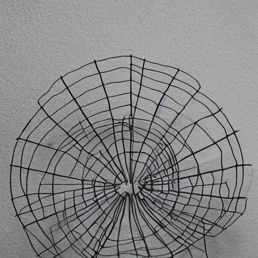 Image similar to a wire sculpture, award winning black and white photography