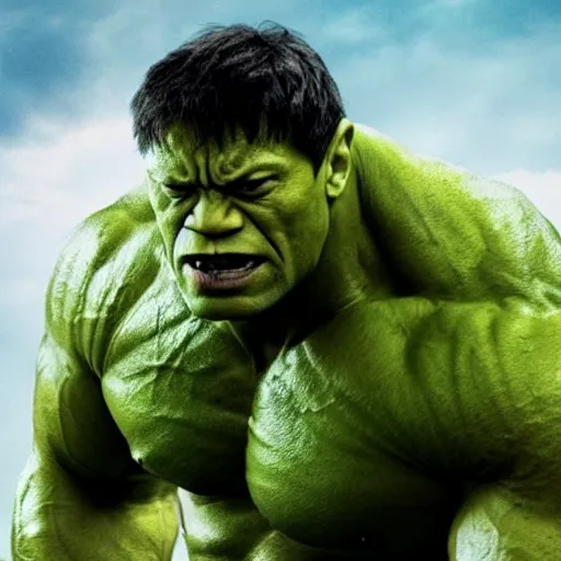 Image similar to Dwayne Johnson as hulk