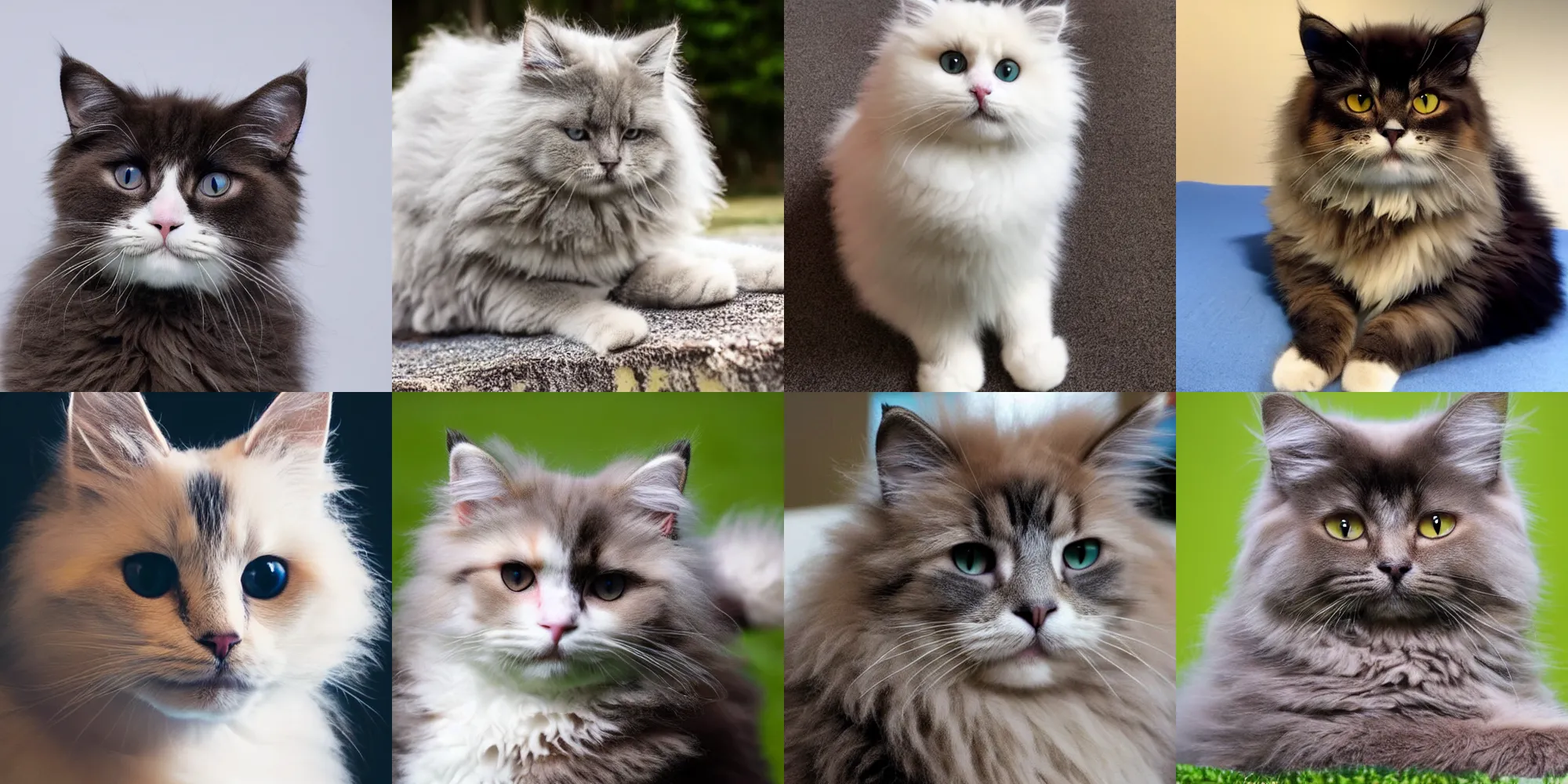 Prompt: a fluffy cat
