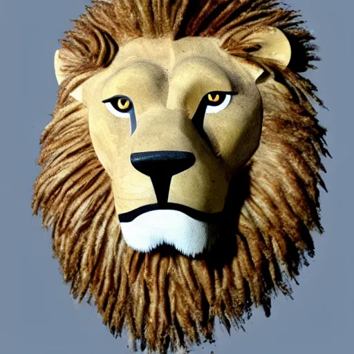 Image similar to poorly taxidermied lion,