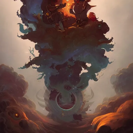 Image similar to Soul Vape, human Owl Alchemist, graphic illustrated poster, by Peter Mohrbacher, trending on artstation, by Ross Tran