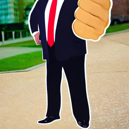 Image similar to Donald Trump unprofessional cardboard cutout