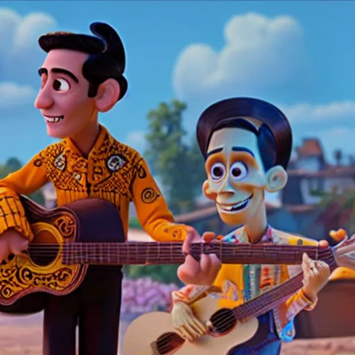 Prompt: super - detailed g - eazy in pixar coco movie