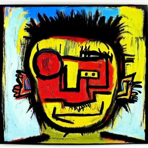 Prompt: “pig, neo-expressionist style, by Jean-Michel Basquiat”