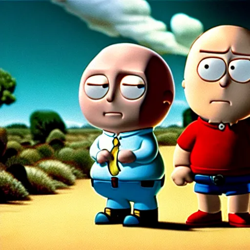 Image similar to uhd photorealisitc candid photo of stewie griffin and arnold shortman. photo by annie leibowitz and steve mccurry