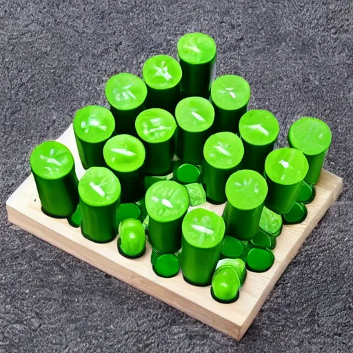 Prompt: a game of cucumber connect four