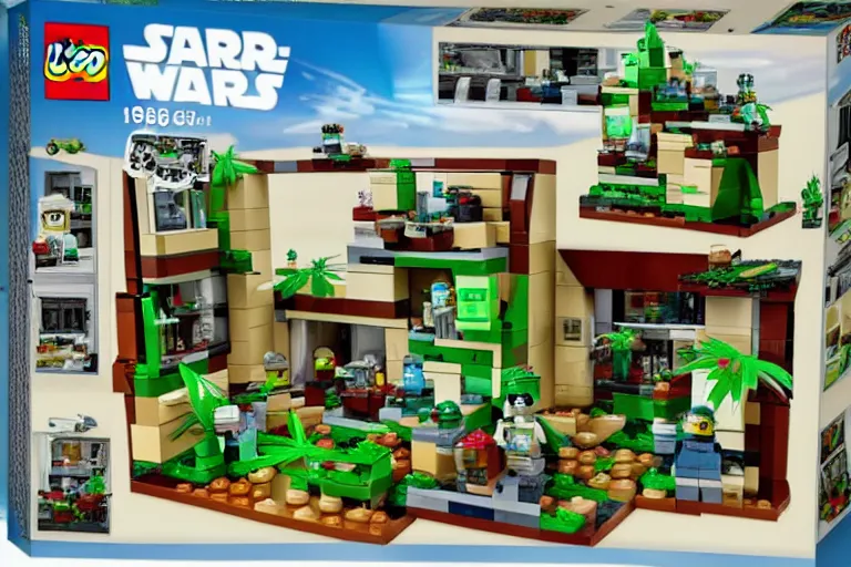 Image similar to yoda's cannabis farm 1 9 8 5 lego set