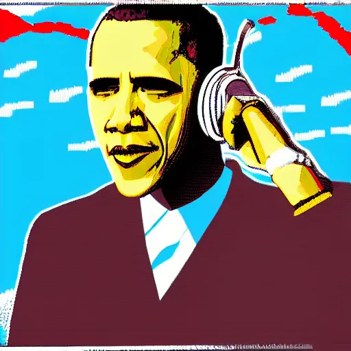 Image similar to obama in hotline miami