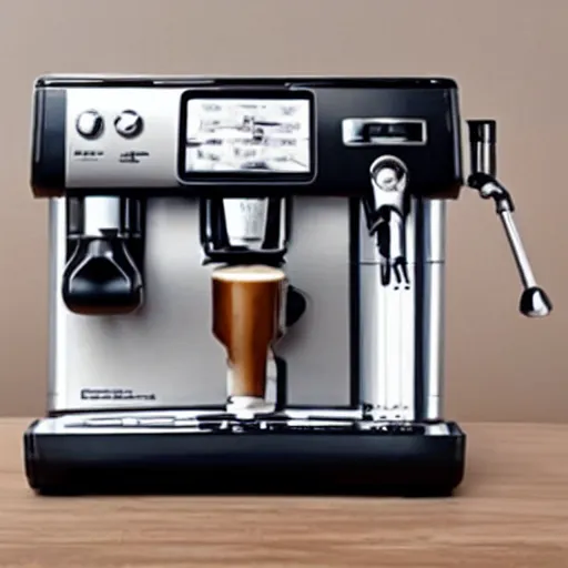 Prompt: a complex machine that pours coffee into your mouth when you wake up