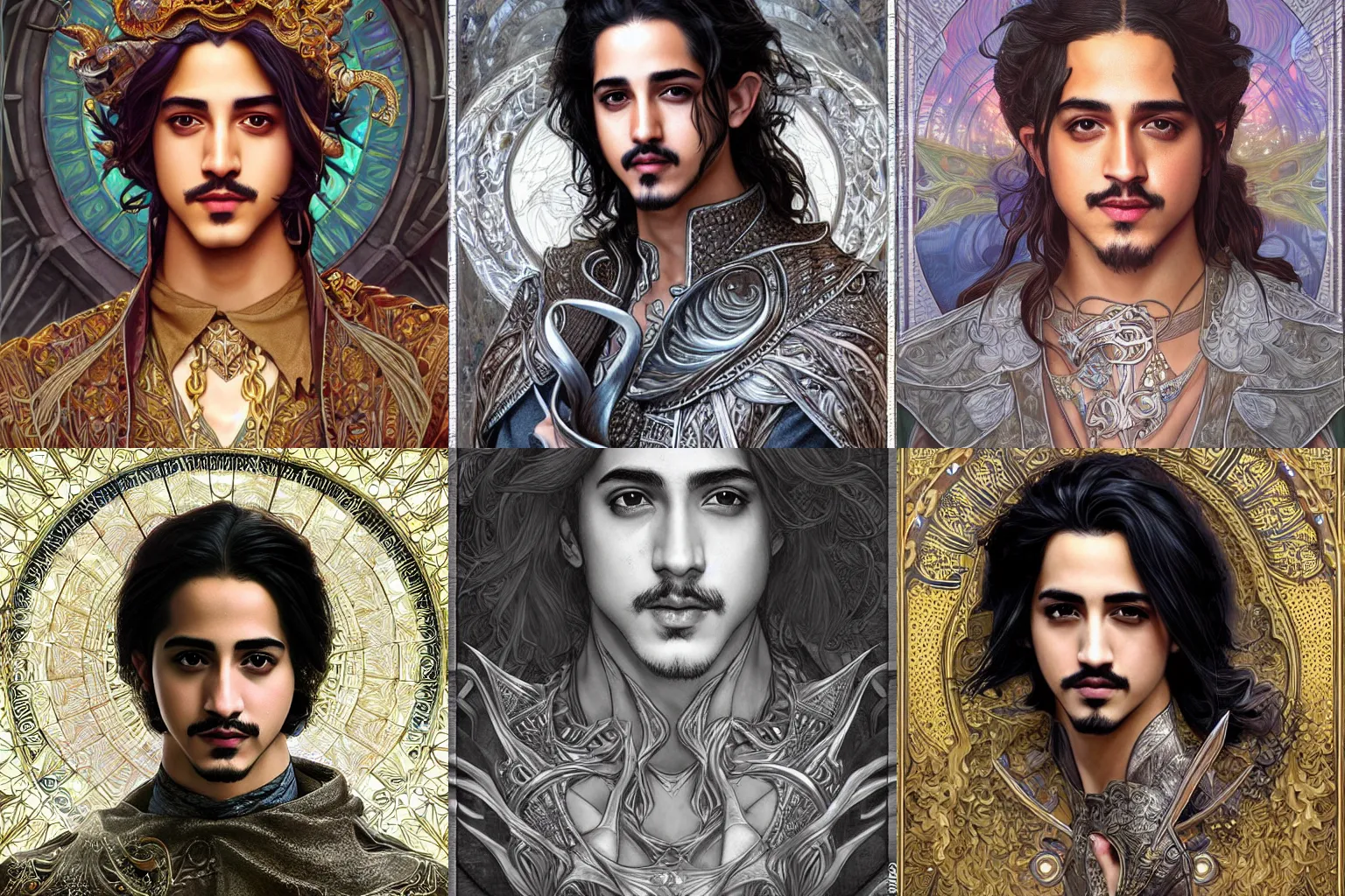 Prompt: Avan jogia as an Elf Wizard, fantasy, intricate, elegant, highly detailed, centered, digital painting, artstation, concept art, smooth, sharp focus, illustration, art by artgerm and H R Giger and alphonse mucha
