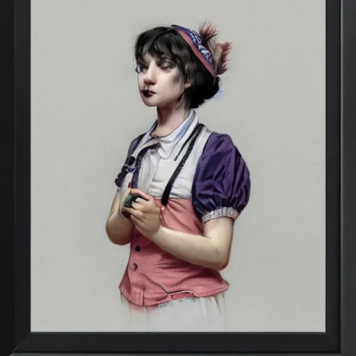 Image similar to clowncore pastel punk young hospital nurse wearing stylish uniform. detailed, portrait, 8 k, artwork by jean - baptiste monge