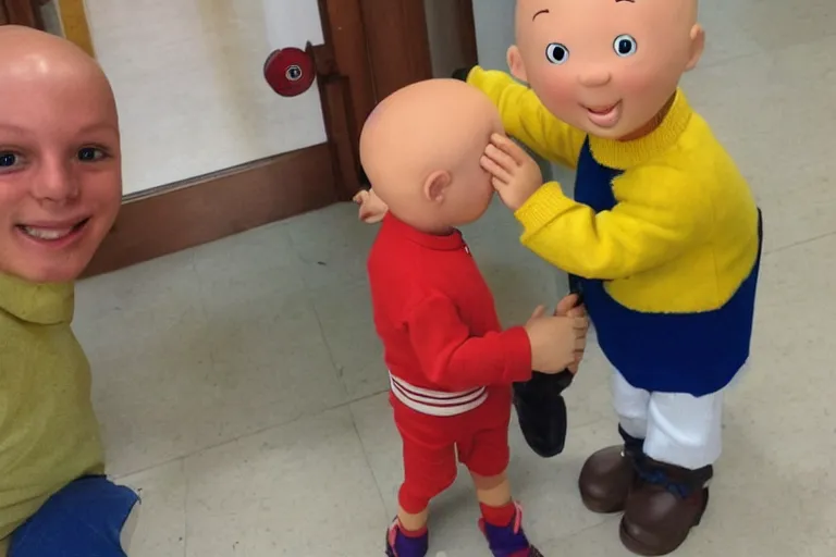 Image similar to a real life caillou