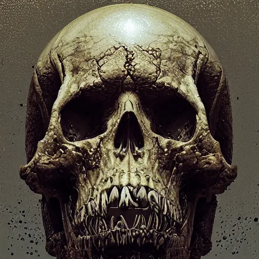 Image similar to portrait_of_a_melting_skull._intricate_abstract._intricate_artwork._by_Tooth_Wu_wlop_beeple_dan_mumford._octane_render_trending_on_artstat