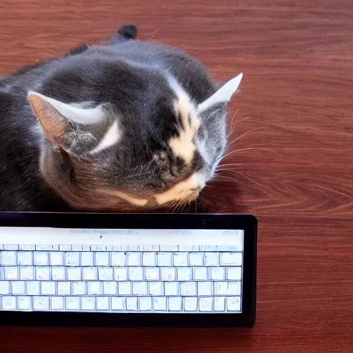 Image similar to cat hacking on a keyboard