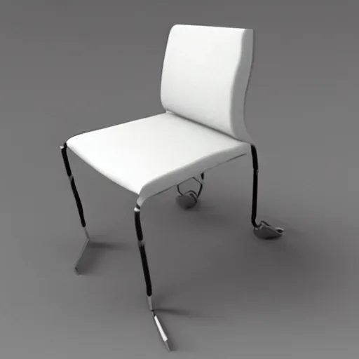 Image similar to a chair made out of marshmallow, concept art, trending on artstation 3D.