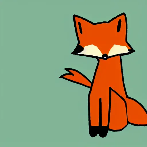 Image similar to a very poorly drawn image of a fox