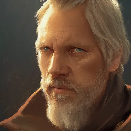 Image similar to portrait of a man by Greg Rutkowski, old jedi Master Luke Skywalker from Star Wars Expanded Universe, he is about 60 years old, highly detailed portrait, digital painting, artstation, concept art, smooth, sharp foccus ilustration, Artstation HQ