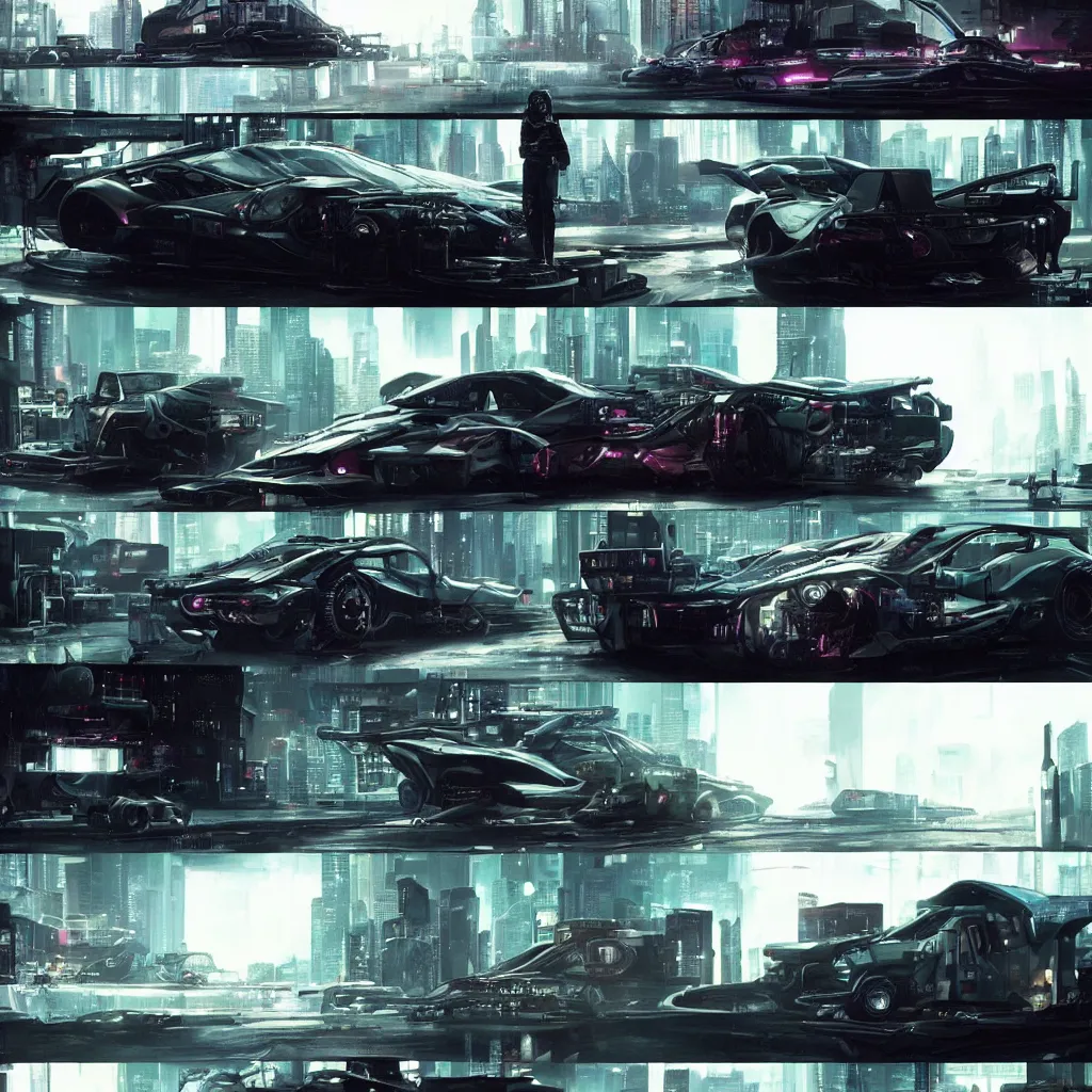 Image similar to cyberpunk car lamborgini counatch, in cyberpunk city, by blade runner, visual by operator roger deakins, by neill blomkamp, elysium, eztreamly detailed