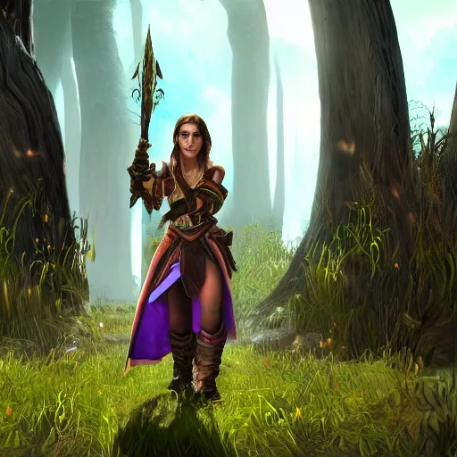 Image similar to emma watson in world of warcraft 4 k