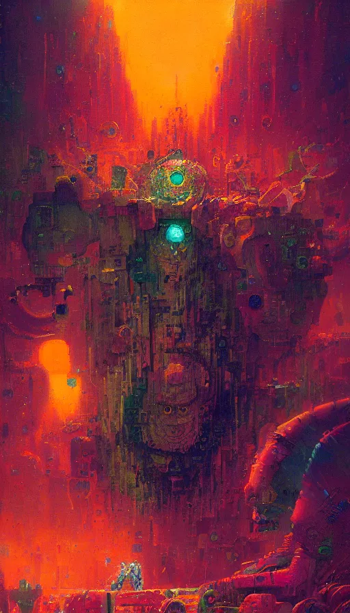 Prompt: portrait of a digital shaman, by paul lehr,