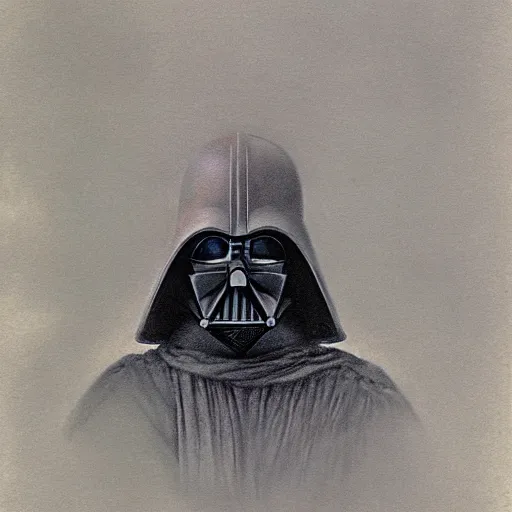 Image similar to darth vador as a dwarf in the lords of the rings by Alan Lee. mate painting, 4k, 8k