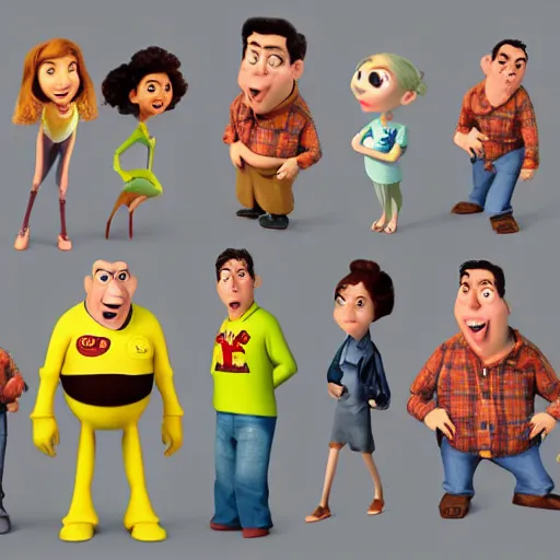 Image similar to character in the style of pixar