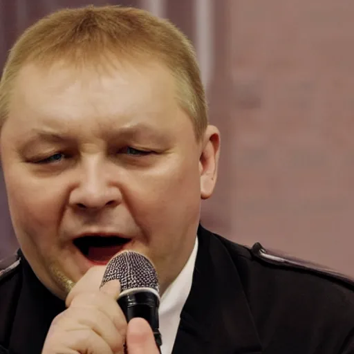 Image similar to mikhail gorsheniov is singing