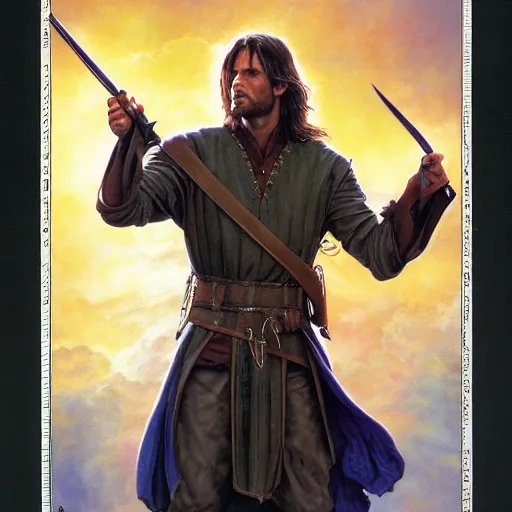 Image similar to honorable ranger Strider Aragorn by Mark Brooks, Donato Giancola, Victor Nizovtsev, Scarlett Hooft, Graafland, Chris Moore