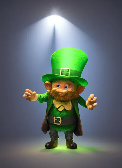 Image similar to a leprechaun by Apofiss, volumetric lighting