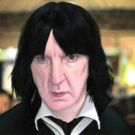 Image similar to Severus Snape dances in a bar, night city, realistic, full body, very detailed, super realistic