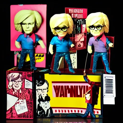 Image similar to andy warhol stop motion vinyl action figure, plastic, toy, butcher billy style