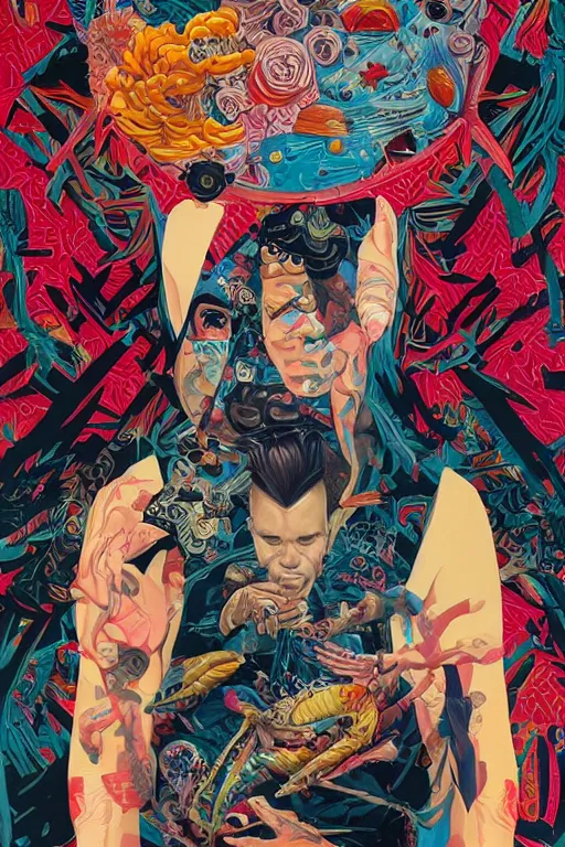 Image similar to Tristan Eaton, victo ngai, artgerm, evil playboy portrait