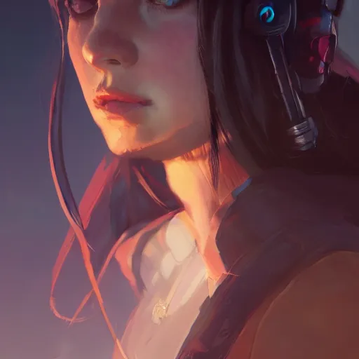 Image similar to epic portrait of gamer girl, by greg rutkowski, trending on artstation, 8 k, high detalied, cgsociety,