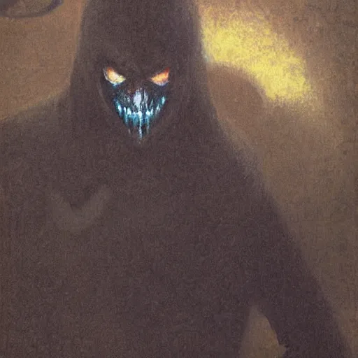 Prompt: pyke from League of Legends, by Odilon Redon