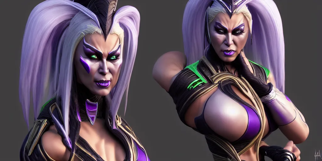 Prompt: photorealistic image of sindel retcon character of mortal kombat, octane render, trending artstation by atomhawk studio