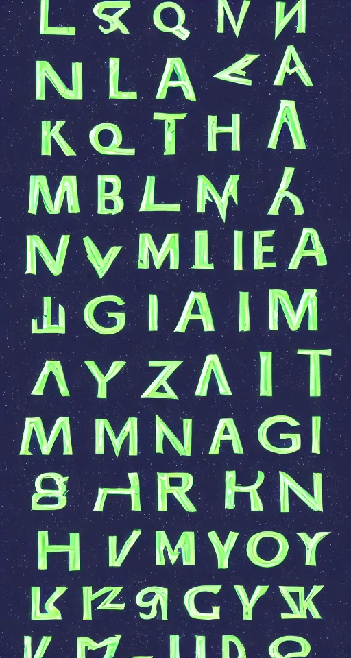 Image similar to high quality image of alien alphabet