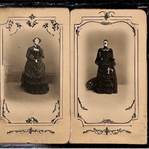 Prompt: Cabinet card photograph of monsters dressed in Victorian clothing, hyperrealistic, beautiful hyperdetailed, depth of field, High definition, 8k, octane rend