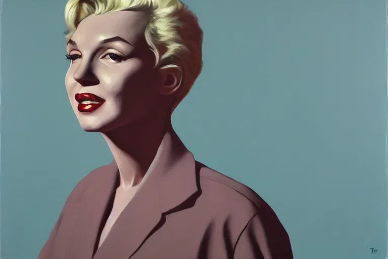 Image similar to portrait of merlyn monroe artwork by tim eitel