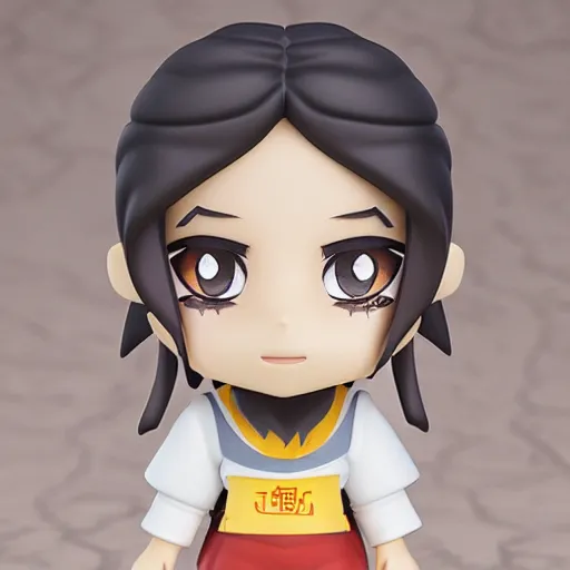 Prompt: face detailing wizard in the style of matte painting nendoroid and chibi, eyes in the style of nendoroid, middle close up, Julian ope, flat shading, 2D illustration, Swiss modernizm, ukiyoe style