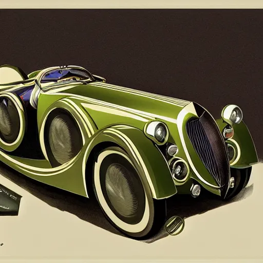 Image similar to award-winning, art deco, delahaye, concept art