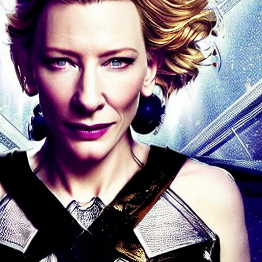 Image similar to cate blanchett , scifi, movie poster,