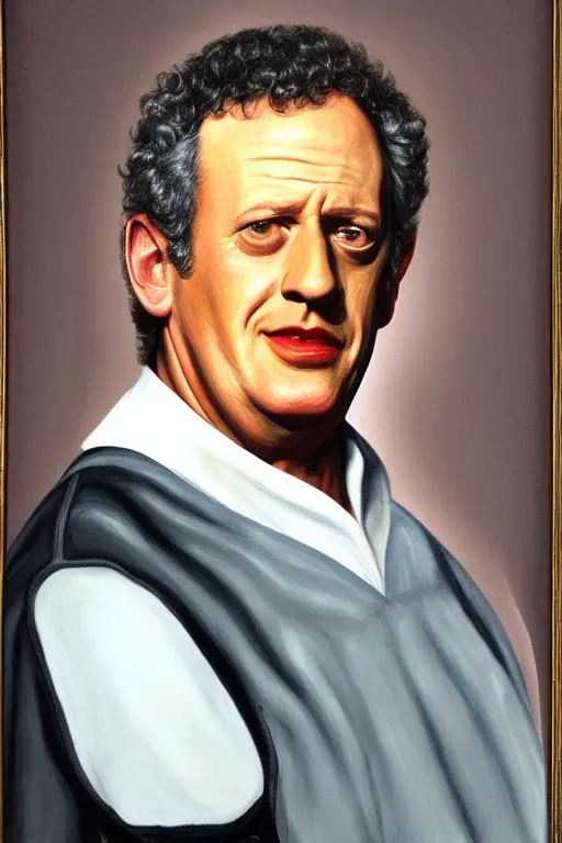 Image similar to Newman from Seinfeld in an Elizabeth portrait, highly detailed,