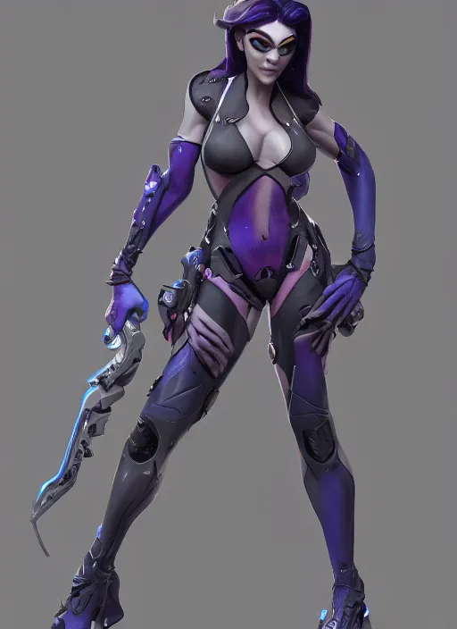 Image similar to widowmaker from overwatch, au naturel, hyper detailed, digital art, trending in artstation, cinematic lighting, studio quality, smooth render, unreal engine 5 rendered, octane rendered, art style by klimt and nixeu and ian sprigger and wlop and krenz cushart