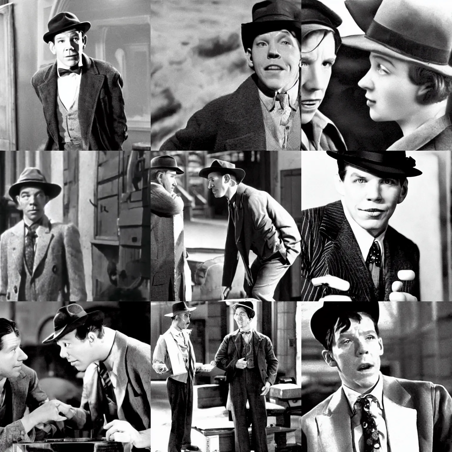 Prompt: tramp ( thirtyone years old lee evans!!! ) in the movie : ( ( ( city lights ) ) ) ( 1 9 3 1 ), a scene form the movie